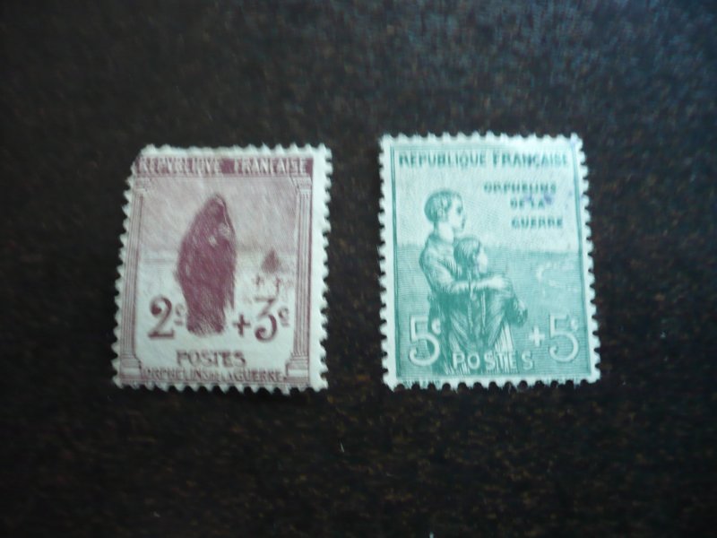 Stamps - France - Scott# B3-B4 - Used Part Set of 2 Stamps