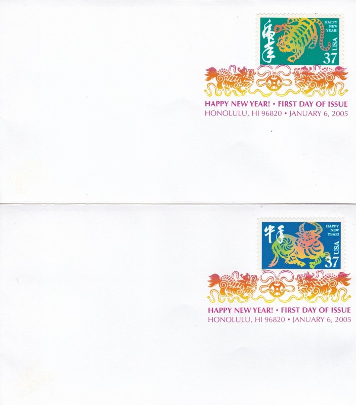 United States # 3895, Chinese New Year, Set of 12 Divverent First Day Covers