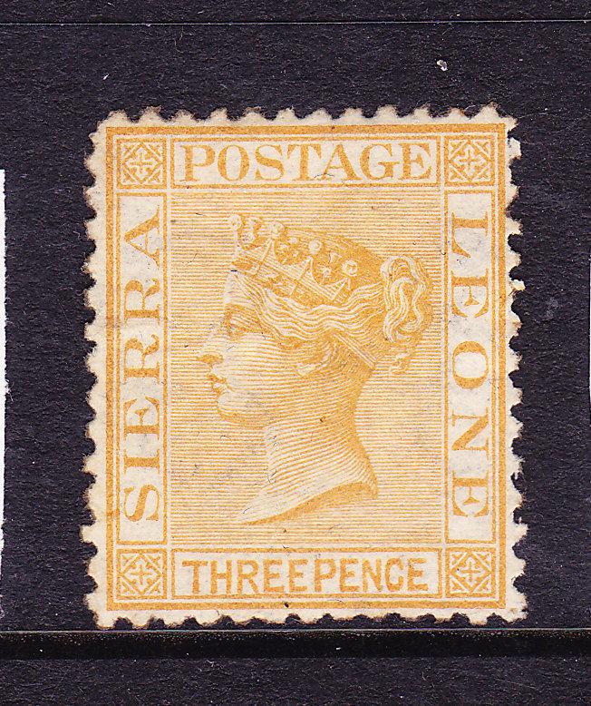 SIERRA LEONE  1872-73  3d   QV  MLH   SG 8