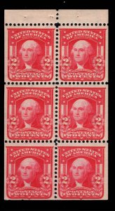 MOMEN: US STAMPS #319n CARMINE ROSE BOOKLET PANE MINT OG NH LOT #87567*