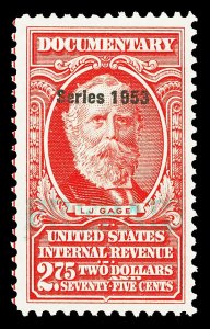 Scott R638 $2.75 1953 Dated Red Revenue Used VF Cat $7