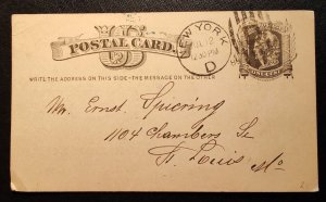 USA (1870) Old postcard with text and printing. Sent from New York on July...