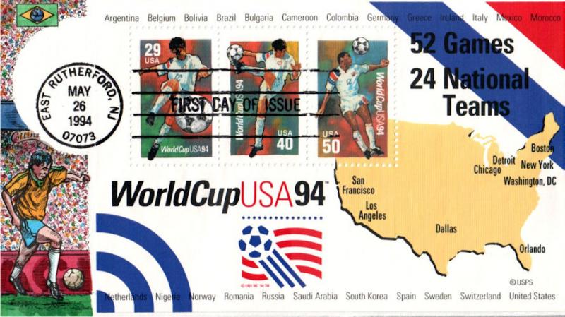 #2837 World Cup Soccer Collins FDC