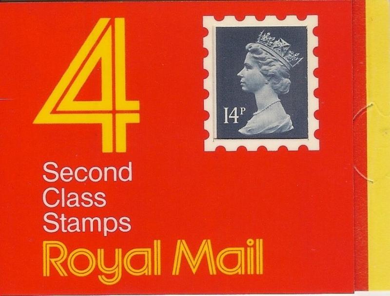 GB 1988 14p Window Booklet GB1 'O'