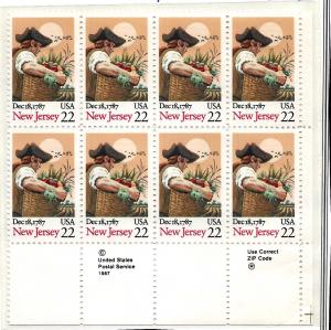 2338 Mint,OG,NH... Zip/Copyright Block of 8... SCV $4.60