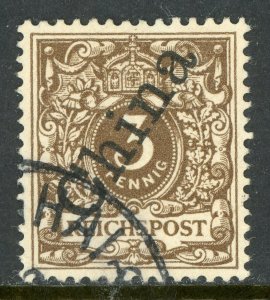 China 1898 Germany 3 Pfenning Michel 1 II (Sc #1) VFU E678