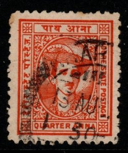 INDIA-INDORE SG36 1940 ¼a RED-ORANGE USED