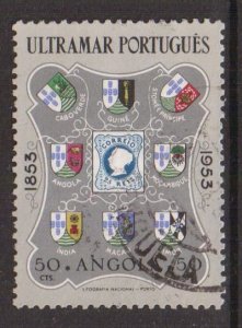 Angola   #382  used  1953    Arms of colonies of Portugal