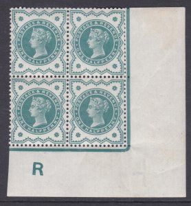 ½d Green Jubilee control R imperf blck of 4 MOUNTED MINT