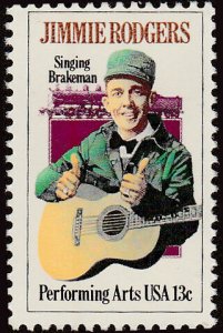 # 1755 MINT NEVER HINGED ( MNH ) JIMMIE RODGERS AND LOCOMOTIVE