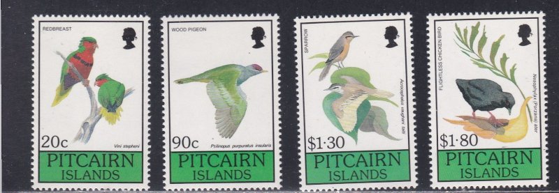 Pitcairn Islands # 343-346, Birds, Mint NH, 1/2 Cat.
