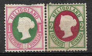 COLLECTION LOT #677 HELIGOLAND # 14-5 1875 UNUSED NO GUM CV= $41