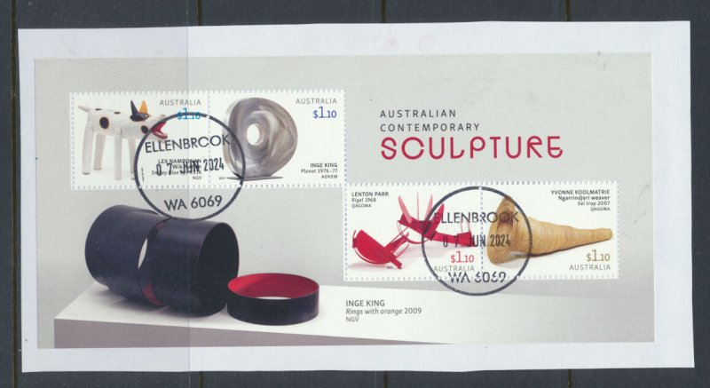 Australia  SG MS 5473   SC 5314a  Used  Sculpture MS on piece see details  / ...