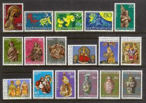 LIECHTENSTEIN mint never hinged stamp collection (67 issues)