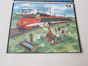 Gambia 1987 Sc 717-8 Disney Train set MNH