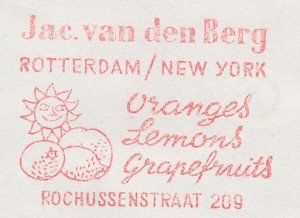 Meter cover Netherlands 1974 Orange - Lemon - Grapefruit - Sun - Rotterdam