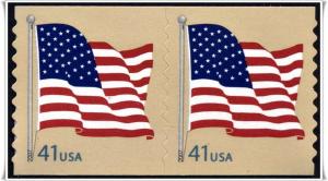 SC#4186 41¢ Flag Coil Pair (2007) SA