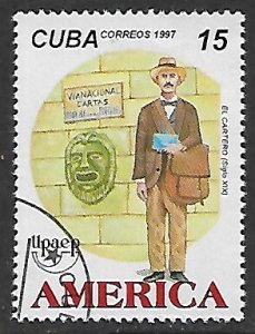 Cuba # 3875 - America Issue, Postman - unused CTO.....{Z25}