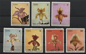 CUBA, ORCHIDS 1972, MNH SET	