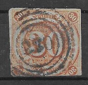 GERMANY - STATES Thurn and Taxis:1859 30kr orange fine - 70779