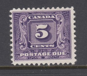 Canada Sc J9 MLH. 1930-32 5c dark violet Postage Due, tiny gum thin, F-VF appear