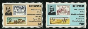 Album Treasures Botswana Scott # 266-267 Founder of UPU Mint NH