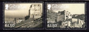 Gibraltar 2017 EUROPA - Castles Complete Mint MNH Set SC 1595-1596