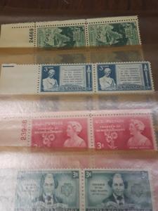 10 MNH 3c USA Plate Blocks Of 6