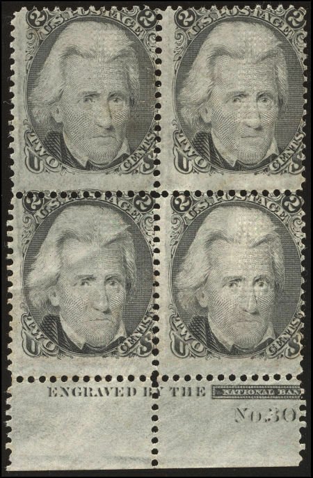 momen: US Stamps #93 Mint OG Plate Block of 4 Rare