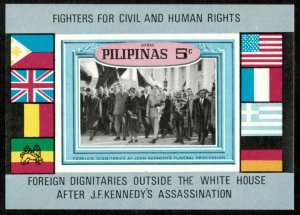 Philippines 1968 - JFK, Robert Kennedy, In Memoriam - Imperf Souvenir Sheet MNH