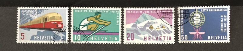 Switzerland 1962 #412-15, Used, CV $1.35