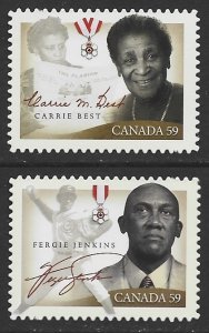 Canada 2011 Black History Die cut Set #2433i-2434i VF-NH CV $5.00