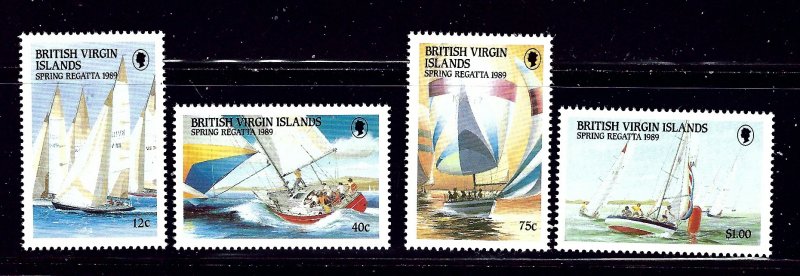 British Virgin Is 631-34 MNH 1989 Yachts    (ap1109)