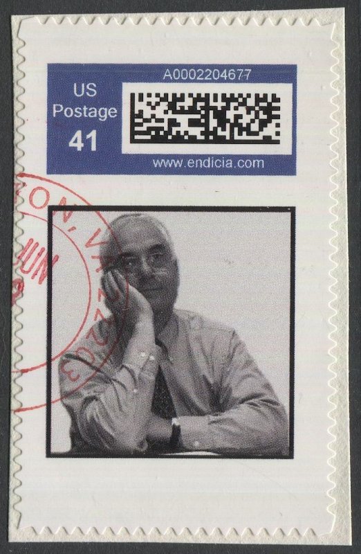 US 2007 Endicia.com 41c Personal Computer Postage, Used F-VF, Peter Viscusi  | United States, Back of Book (Other) - Computer Vended Stamp