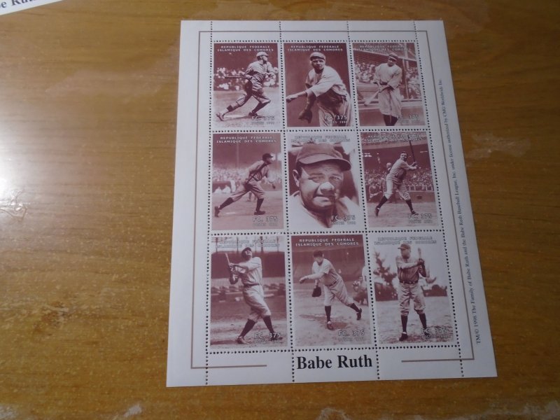 Comoro Islands  MNH   Baseball   Babe Ruth