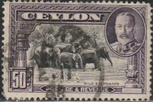 Ceylon,#273  Used From 1935-36