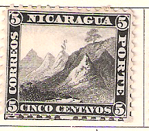 Nicaragua stamps # 3, 4, 5, and 6  Mountain scene 1862 MLH