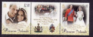Pitcairn Is.-Sc#717- id12-unused NH set-Prince William & Kate-Royal Wedding-2011