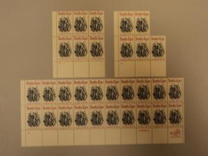 USPS Scott 2010 20c 1982 Horatio Alger Lot of 3 Plate Blo...