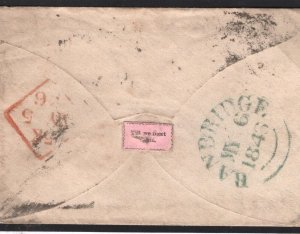 GB Cover WAFER SEAL *Till We Meet Again* Dublin Penny Post 1846 {samwells}E253