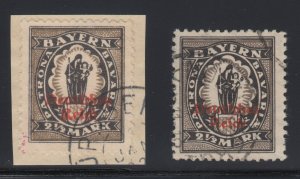 Bavaria Sc 270, 270A used 1920 Patron Saint of Bavaria, both types F-VF