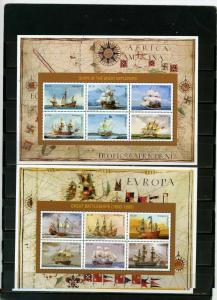 ANTIGUA & BARBUDA 1996 Sc#1971-1972 SAILING SHIPS 2 SHEETS OF 6 STAMPS MNH