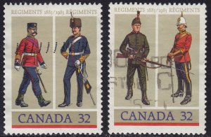 Canada - 1983 - Scott #1007-1008 - used - Military Uniforms