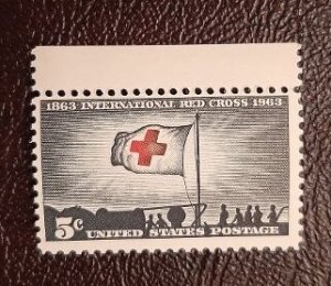 US Scott # 1239; 5c International Red Cross, 1963; MNH, og; Fine centering