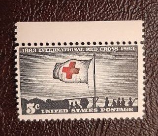 US Scott # 1239; 5c International Red Cross, 1963; MNH, og; Fine centering