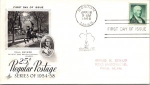 FDC  1958 SC #1048 Artcraft Cachet - Boston, Mass - Single - F77400