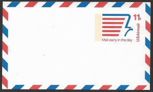 USA 1974 11c Stylized Eagle Airmail Postal Card Sc UXC14 Unused