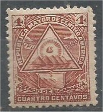 NICARAGUA, 1898, MH 4c, Coat of Arms Scott 101