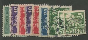 SWEDEN #229-236, 238 USED