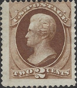 US Scott #146 Mint No Gum 2 Cent 1870 Andrew Jackson Stamp